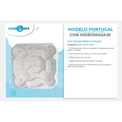 Spa tina de hidromasaje portugal de 2.40 x 2.40 x 1.00 para 8 personas Spa tina de hidromasaje portugal de 2.40 x 2.40 x 1.00 para 8 personas